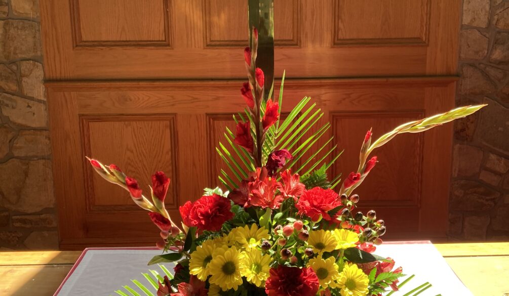 Photo of altar with flowers