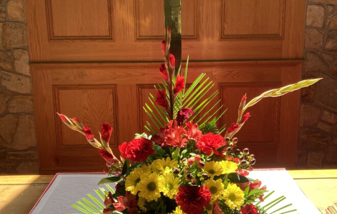 Photo of altar with flowers