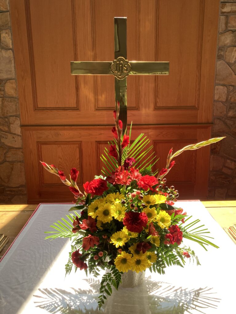 Photo of altar with flowers