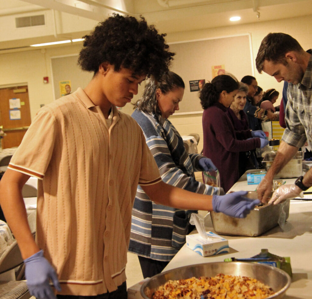 People doing service projects for MLK Day