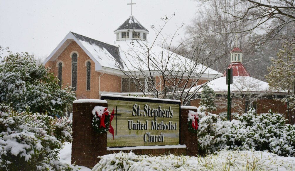 St. Stephen's UMC in the snow