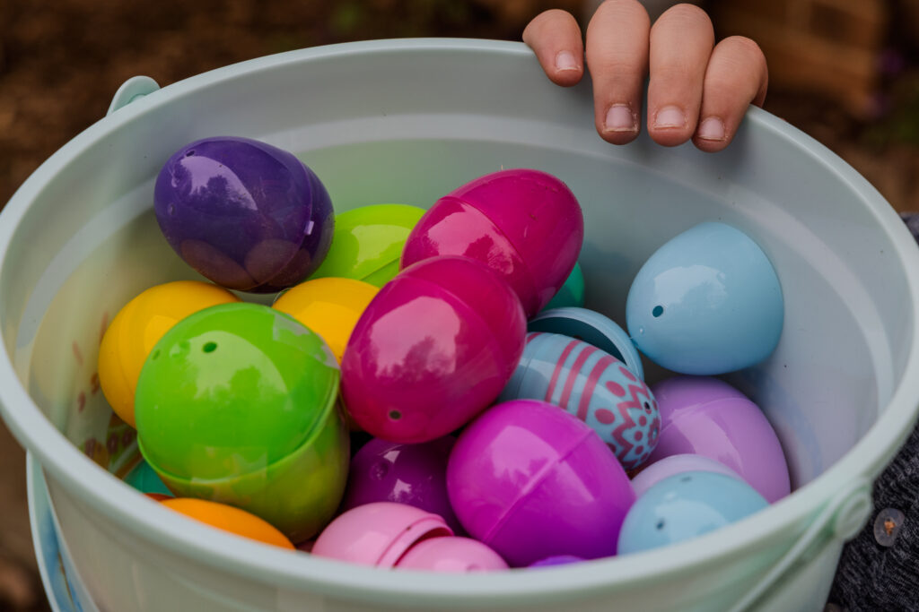 plastic Easter eggs