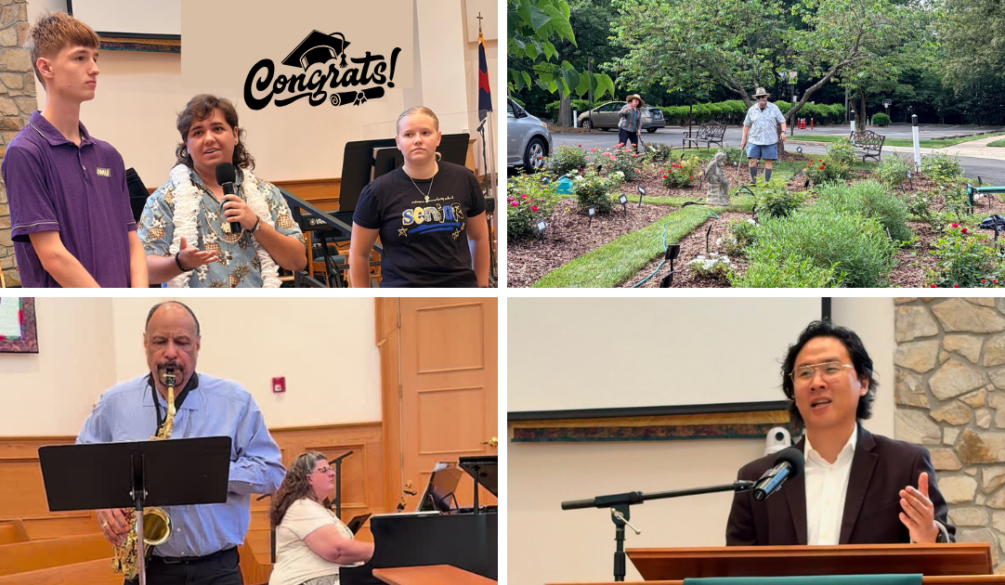 Photo collage from service on 6/7