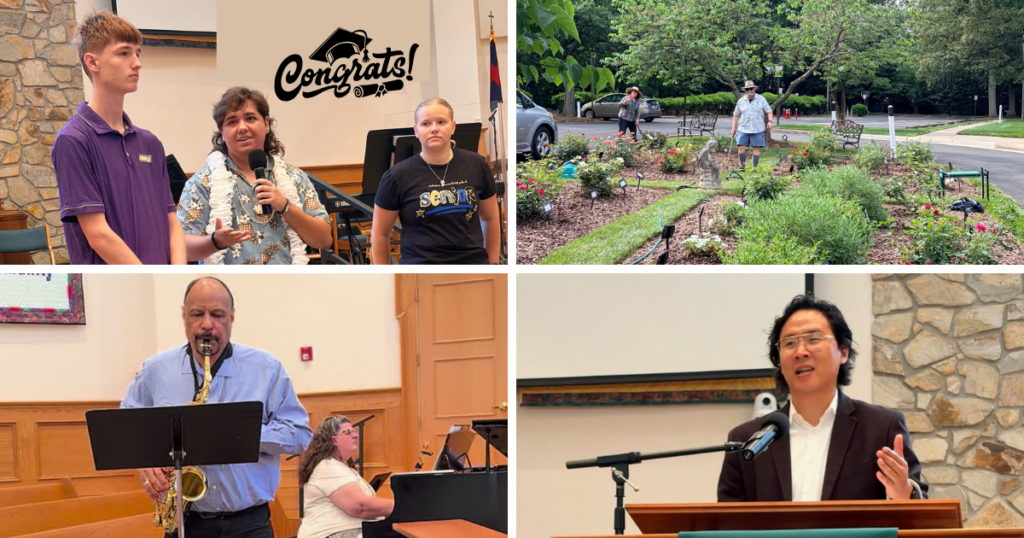 Photo collage from service on 6/7