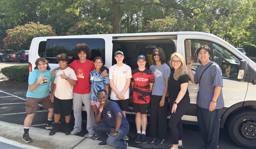 Youth group preparing to leave on a mission trip